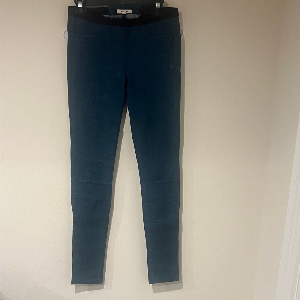 Helmut Lang Dark Blue lamb leather Skinny Pants